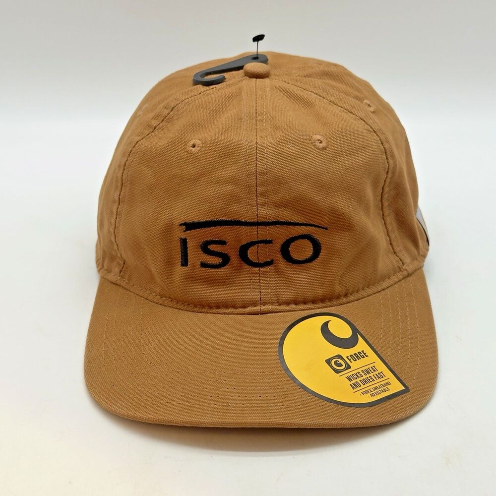 NEW Carhartt Force Brown Ashland Duck Strapback Cap Wicks Sweat Fast Dry ISCO